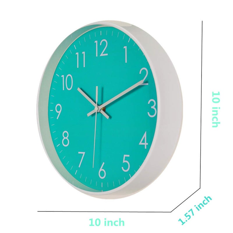 Jdelai Indoor Silent Non-Ticking Quartz Modern Simple Wall Clock Digital Quiet Sweep Movement Office/Kitchen/School/Living Room Decor 10 Inch - Image 2